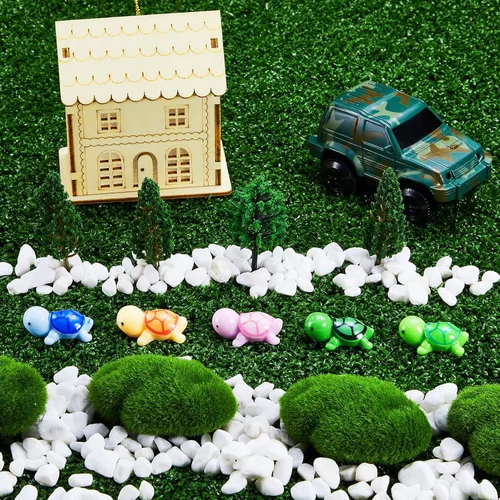 Vista 5 de Jetec 30 figuras de animales de tortuga, recuerdos de fiesta, figura de tortuga marina, figuras en miniatura, adornos de océano para figuras