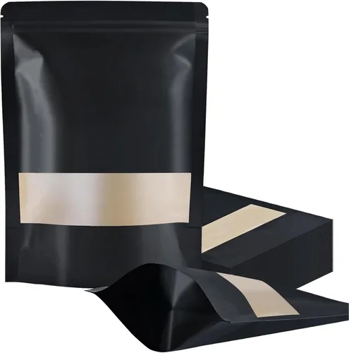 Vista 8 de FireKylin 100 bolsas resellables, bolsas de papel con ventana mate para pequeñas empresas, cremallera y bolsas sellables con calor para embalaje