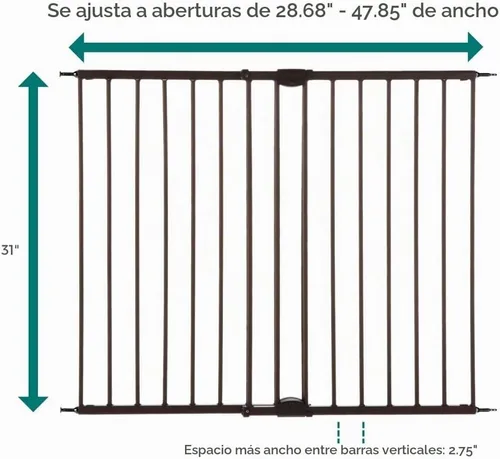 Vista 5 de MyPet Puerta para mascotas Windsor: puerta para perros de 28.68" - 47.85" de ancho. Soporte de hardware, puertas para perros para la casa, puerta