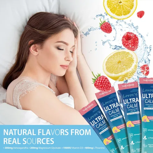 Vista 7 de UltraCalm Super Cortisol Bebida con glicinato de magnesio, Ashwagandha, L-teanina, vitamina D3, polvo de magnesio para el sueño y el alivio