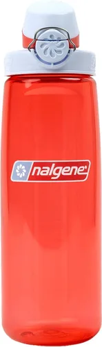 Vista 9 de Nalgene Sustain Tritan Botella de Agua On The Fly Sin BPA Fabricada con Material Derivado del 50% de Residuos Plásticos, 24 OZ, Azul con Aqua