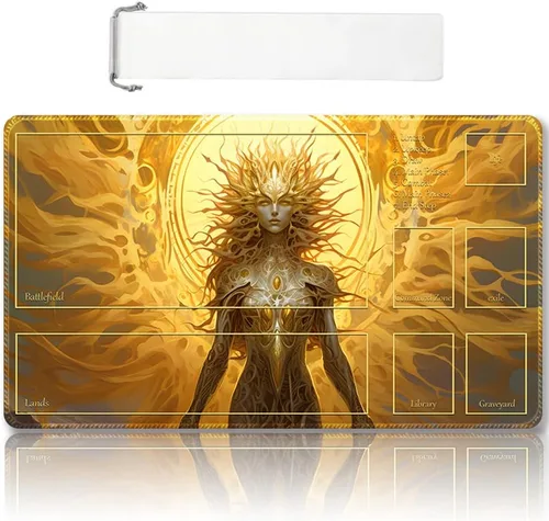 Vista 32 de Tapete de juego MTG cosido de alta calidad con zonas y parte trasera de goma antideslizante, tapete de juego TCG para MTG y otros juegos de cartas
