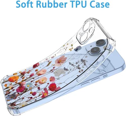 Vista 7 de Funda para Google Pixel 5A con patrón floral transparente, funda suave a prueba de golpes para Google 5A, bonita flor Pretty Flower