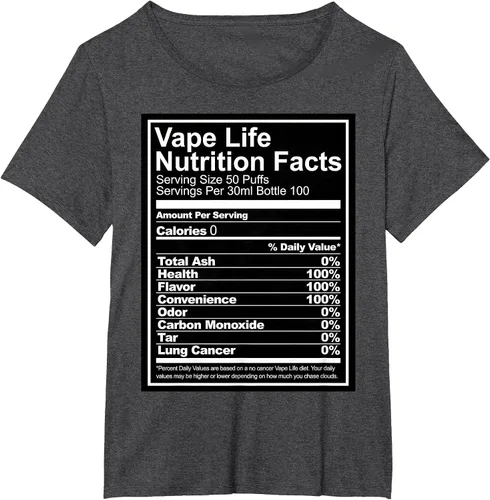 Vista 22 de Información nutricional de Vape Life - Camiseta Vaping - Camiseta Vaper Tee