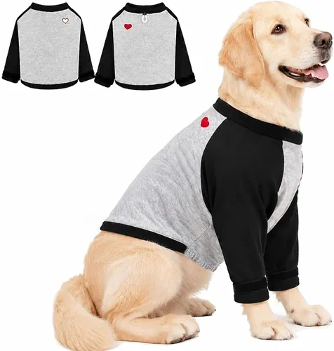 Vista 9 de Lukovee Traje de recuperación para perros, protege las piernas delanteras Rojo
