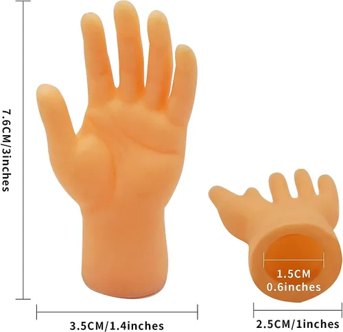 Vista 6 de Yolococa Tiny Hands Finger Little Finger Marionetas Mini Finger Manos Miniatura Manos Pequeñas Tiktok 10 Piezas