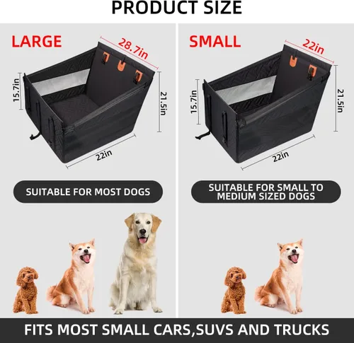 Vista 6 de TKYZ Asiento de automóvil mediano para perro, extensor de asiento trasero para perros, funda de asiento grande impermeable para asiento trasero