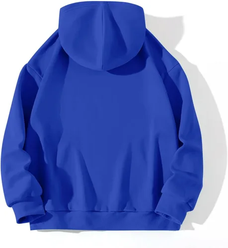 Vista 2 de Lindas sudaderas con capucha para mujer, sin cremallera, con espalda, para otoño, invierno, con cremallera, color blanco