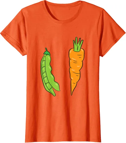 Vista 11 de Camiseta de disfraz de zanahoria con guisantes y zanahorias, Blanco, S