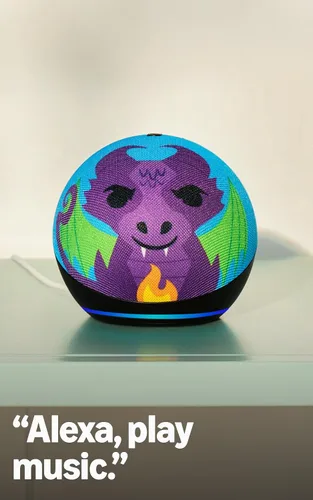 Vista 3 de Echo Dot Kids (5.ª generación, modelo de 2022) Dragon con Echo Glow
