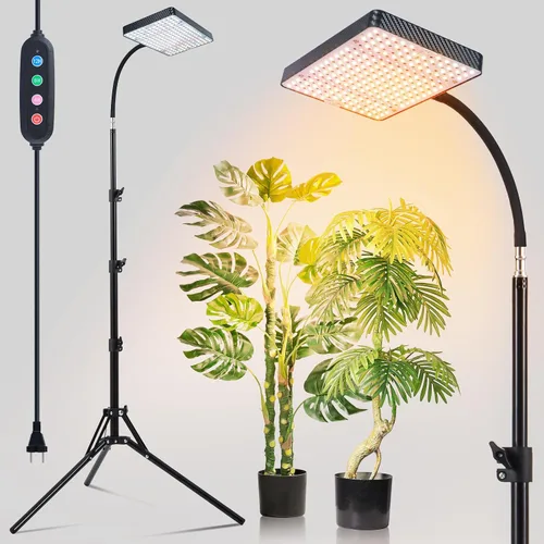 Vista 10 de Luces de cultivo de mesa de 25 vatios para plantas de interior, inicio de semillas, bonsái, 2500 lúmenes lo suficientemente brillantes como un