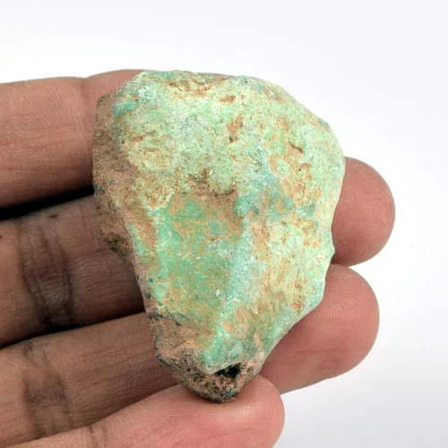 Vista 2 de gemhub Crisoprasa natural AAA++ de calidad 120.50 Ct certificada cristal curativo crudo verde áspero piedra crisoprasa, Gema, Crisoprasa mejorada