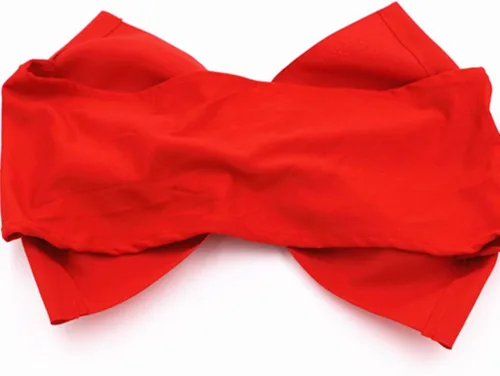 Vista 3 de 10 piezas de lazos elásticos para sillas de color rojo, de spandex, arcos decorativos para sillas de boda, elegantes cintas para fiestas, baby