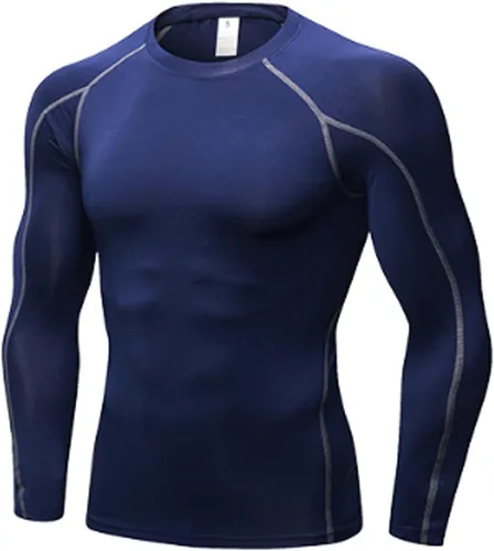 Vista 30 de SPVISE Compression Shirt Men Long Sleeve Workout Gym Shirts Baselayer Top Negro