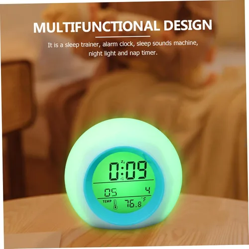 Vista 7 de DECHOUS Reloj de viaje para cama, agitador, despertador, escotilla, silencioso, pequeño, reloj despertador de viaje, calendario perpetuo, reloj