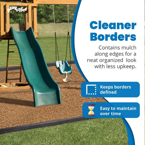 Vista 6 de Playsafer - Ribete de goma entrelazado flexible de 4' para áreas de juegos (1 paquete, terracota)