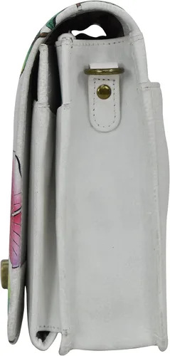 Vista 5 de Anna by Anuschka Women's Hand-Painted Leather Flap Convertible Crossbody Belt Bag