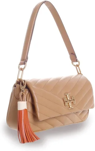 Vista 2 de Tory Burch Bolso de hombro con borla Kira Chevron marrón almendra polvoriento para mujer