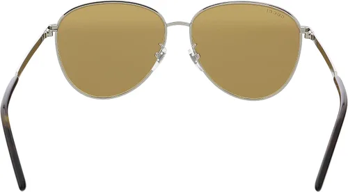 Vista 4 de Gucci GG0945SA-003 Gafas de sol de aviador de lágrima plateada para hombre