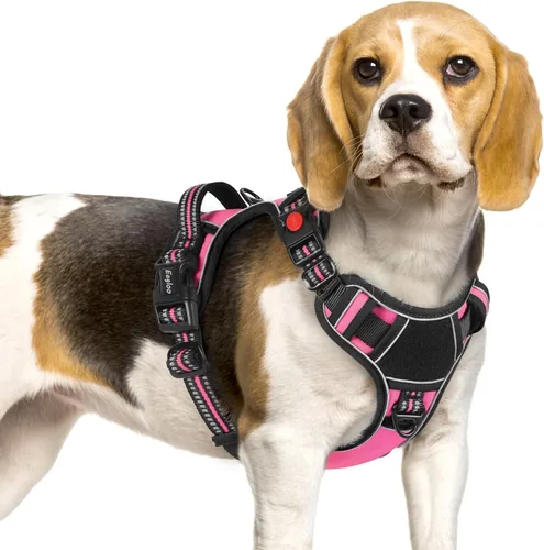 Vista 27 de Eagloo Arnés para perro de tamaño pequeño, fácil de llevar con 3 hebillas, arnés ajustable sin tirones para mascotas con sistema MOLLE, chaleco