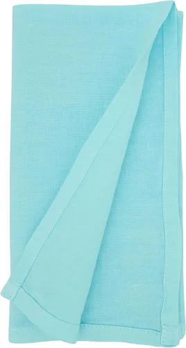 Vista 2 de Saro Lifestyle Pure Linen Elegance Servilleta de mesa (juego de 4), aguamarina, 20 pulgadas
