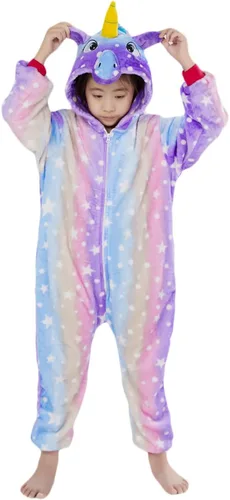 Vista 33 de Mameluco de unicornio para pijamas de animales, cosplay, disfraz unisex de Halloween