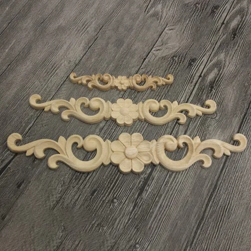 Vista 5 de 2 piezas de ménsulas para encimeras de puerta, apliques de madera para decoración de madera, incrustaciones de madera, muebles decorativos, marco