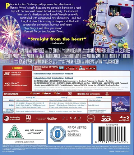 Vista 4 de Toy Story 4 Blu-ray + 3D 2019 Region Free