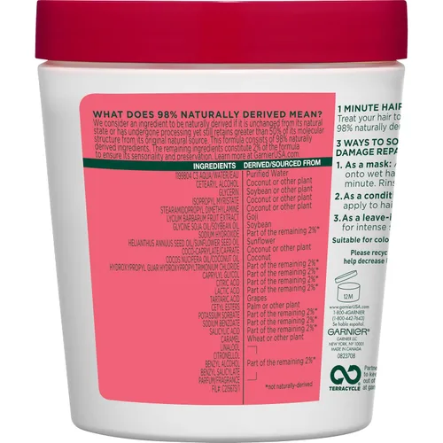 Vista 2 de Garnier Hair Care Fructis - Máscara para el cuidado del cabello, bayas de Goji, Golosinas
