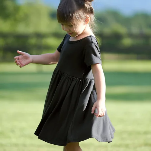 Vista 4 de Gerber Vestido de manga corta con viscosa hecho con eucalipto para bebé y niña pequeña