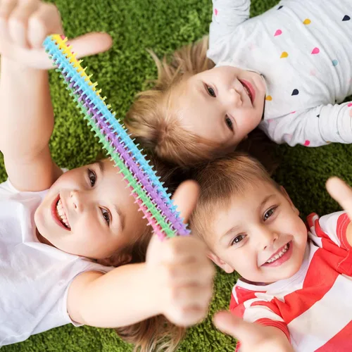 Vista 7 de 20 piezas de juguete antiestrés elástico, juguete de cuerdas elásticas coloridas para regalo del día del niño, para niños, adultos, niños, niñas