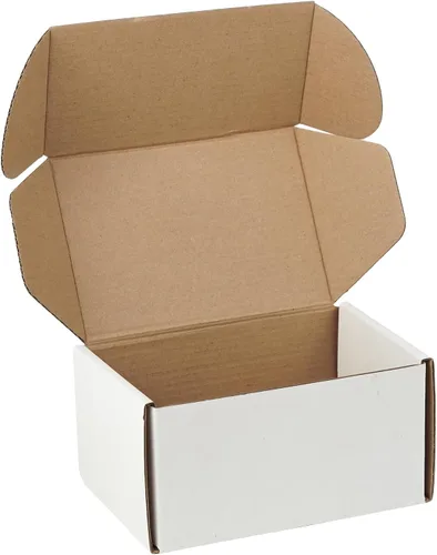 Vista 30 de Juego de 2 cajas de envío de 9 x 6 x 2 pulgadas, cajas de cartón corrugado blanco para publicidad