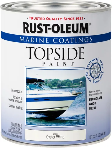 Vista 12 de Rust-Oleum 207005 Pintura para cubierta marina Marine Coatings, cuarto de galón, color gris acorazado