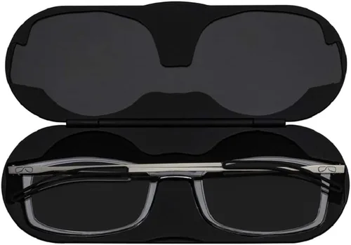 Vista 2 de ThinOptics Gafas de lectura unisex para adultos, estuche regular / rectangular transparente, 2.00 US Funda regular/rectángulo transparente