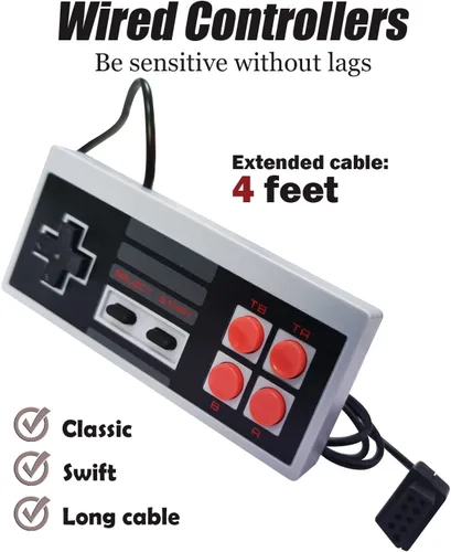 Vista 4 de Classic Edition Mini Retro Game Console,AV Output Plug & Play Classic Mini Video Games, Built-in 620 Games with 2 Classic Controllers, Birthday