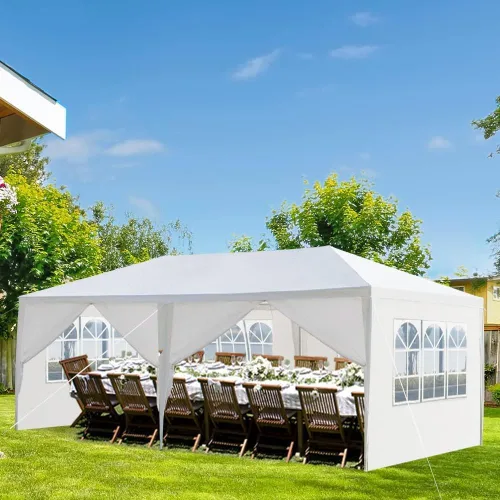 Vista 12 de Carpa para exteriores, carpa de fiesta de boda, refugio de campamento, refugio instantáneo comercial, tienda de campaña impermeable con paredes