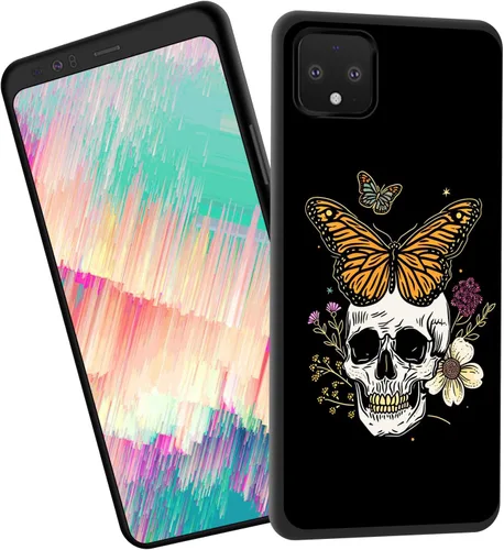 Vista 69 de Funda delgada para Google Pixel 4 XL, funda delgada de silicona de TPU suave a prueba de golpes para Google Pixel 4 XL, gato negro luna estrellada