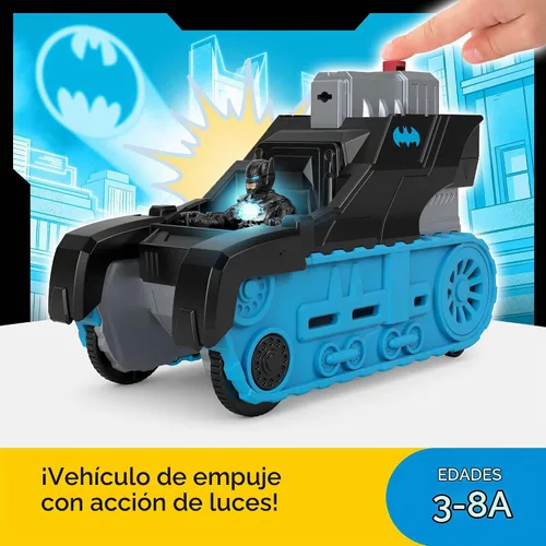 Vista 2 de Fisher-Price Imaginext DC Super Friends Batman Toy Bat-Tech - Vehículo tanque con luces para preescolar para niños a partir de 3 años