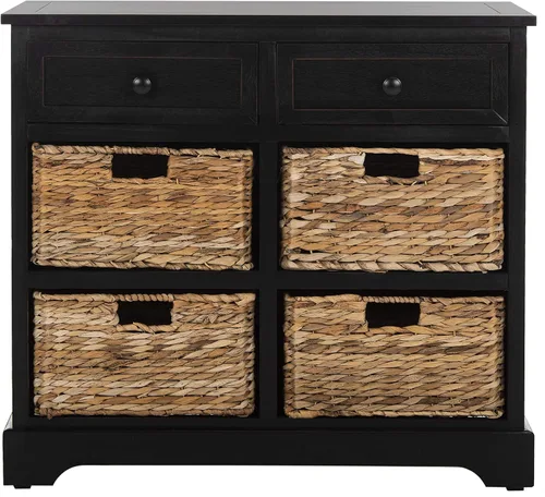 Vista 15 de Safavieh American Homes Collection Herman - Cesta de mimbre para almacenamiento marrón
