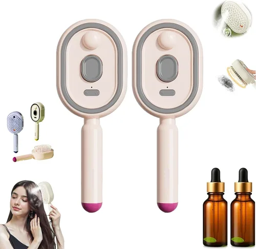 Vista 3 de 2026 New Electric Steam Brush, Electric Steam Brushs for Hair, 2 in 1 Misting Hair Brushes with Water Spray for Both Long and Short Hair, Reduce