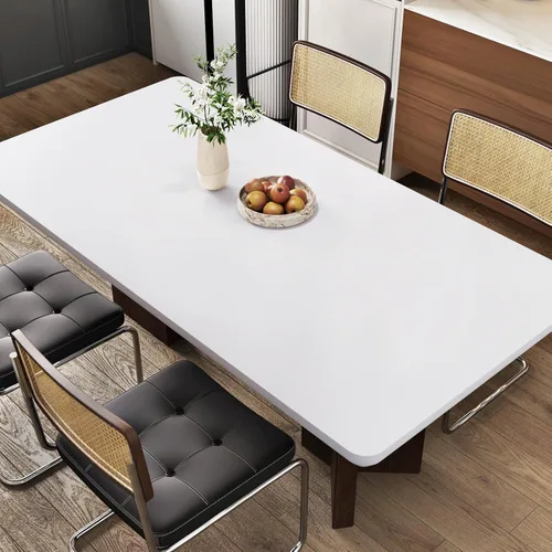 Vista 4 de WESTICK Papel tapiz blanco mate, autoadhesivo, color blanco sólido, extraíble, para dormitorio, sala de estar, armarios de cocina, encimeras, 15.8 x
