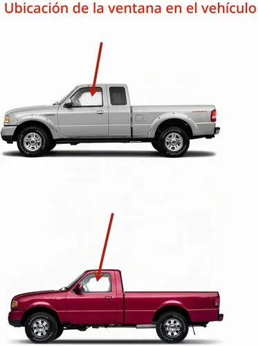 Vista 2 de Puerta lateral izquierda del conductor para puerta de ventana de vidrio compatible con Ford Ranger Pickup 1993-2011 / Mazda B3000 B4000 B2500 B2300