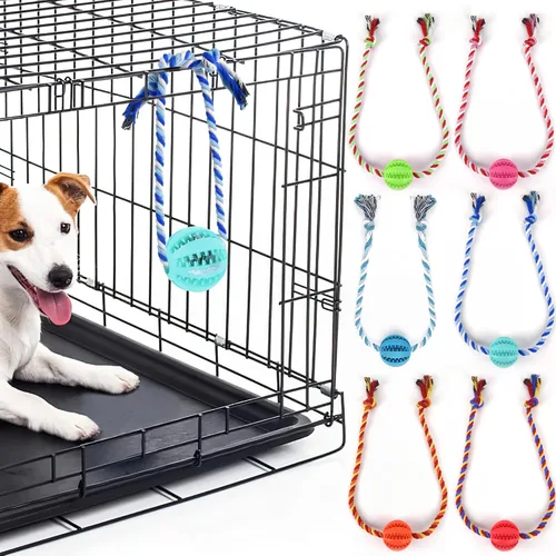 Vista 12 de Juguetes interactivos para perros, ayudas de entrenamiento en jaulas para cachorros, dispensadores de golosinas de comida para perros