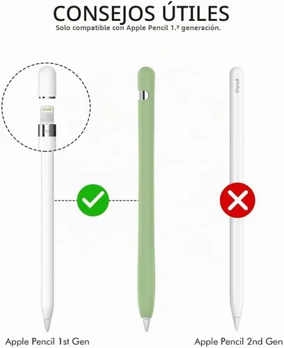 Vista 2 de AHASTYLE - Funda de silicona para Apple Pencil de 1ª generación Verde aguacate