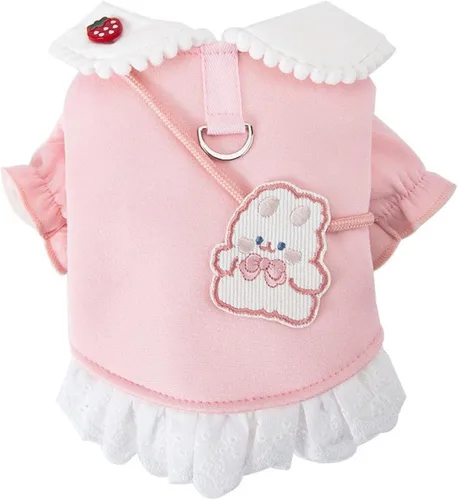 Vista 6 de Suéter cálido para mascotas, vestido para perros, suéter para perros, vestido para perros para el invierno, lindo abrigo para perros pequeños