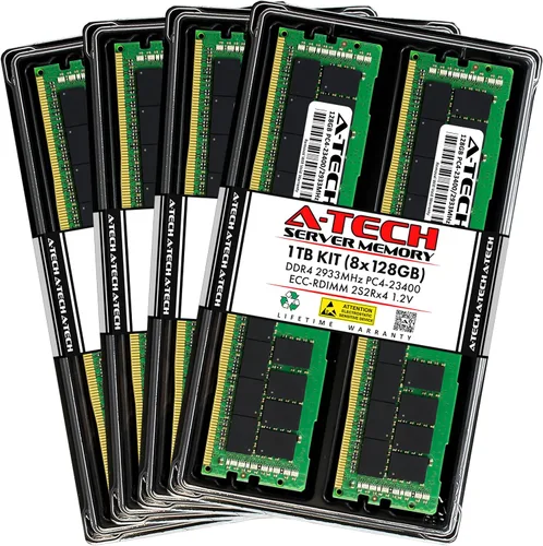 Vista 149 de A-Tech 4GB DDR4 2133MHz PC4-17000 ECC RDIMM 1Rx8 Single Rank 1.2V ECC Registered DIMM de 288 pines Módulo de actualización de memoria RAM
