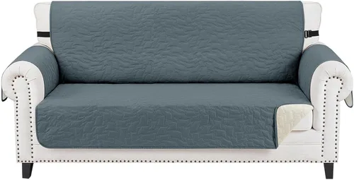 Vista 37 de CUCRAF Funda acolchada antideslizante para sofá, resistente al agua, protector de muebles para sofá de 1 cojín, apto para mascotas, funda de sofá