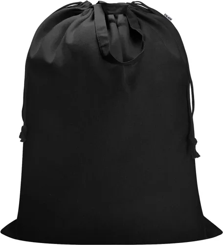 Vista 12 de Bolsa de lona para lavandería con asas y cordón 30 pulgadas de ancho x 35 Bolsa de almacenamiento de lona gruesa, grande, resistente, lavable