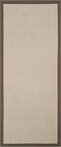 Vista 162 de Alfombra de sisal Safavieh, de color maíz y negro, tejida a mano, de la colección de fibras naturales; 5 x 8 pulgadas, NF441A, Tela, Gris / Gris