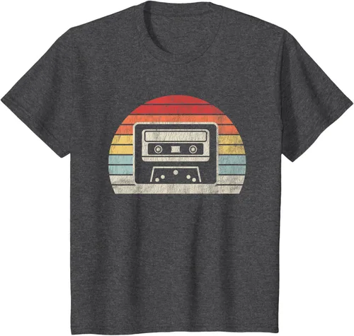 Vista 22 de Retro Cassette Tape 80s 90s Nostalgia T-Shirt Negro